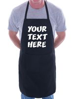 Personalised Apron Your Text Here Any Name Any Words BBQ Cooking Blue