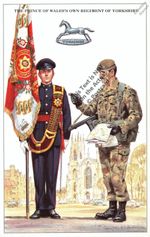 THE PRINCE OF WALES'S OWN REGIMENT OF YORKSHIRE Army Uniform & Badge Postcard 34