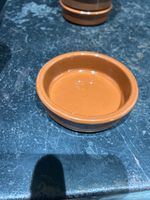 New Small Glazed Ceramic Bowl Desert Tapas Dish Terracotta Food Pet Cat Dog Clay