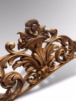 Vintage French Decorative Rococo Style Gilt Furniture Pediment Wall Mount