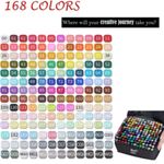 Tip Art Markers 168 Dual Colour Pens Sketch Drawing Manga Alcohol Marker Set