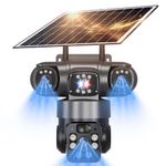 16 MP 4G SIM Solar Security IP Camera Outdoor 4 Lens PTZ CCTV Motion Detection