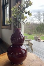 YONGZHENG CHINESE PORCELAIN RED OXBLOOD SANG DE BOEUF DOUBLE GOURD VASE