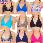Scuba Women's Halter Neck Bikini Top Mix & Match Separates Tie Fasten UK Seller