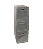 PLS 3 Tier CABIBOX Stackable Storage Unit Cupboard Kitchen Organiser - HA78021