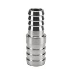 Stainless Steel Reducer Barbed Straight Joiner Pipe Connector Tubing Fuel Water