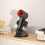 Modern Hair Dryer Stand with Plug Holder 6.8x15.4cm Carbon Steel Base for Home