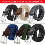 Enzo Elasticated Belts Mens Womens Stretch Woven Braided Regular Casual Belt