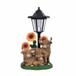 Lantern-Style Solar Animal Decoration LED Resin Cow Garden Light Long-Lasting