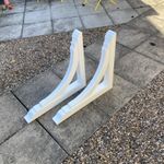2 x white duropolymer Gallows Brackets Exterior Porch Support Duropolymer