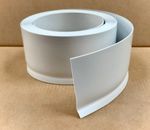 White 25m PVC Sit‑On Skirting Board Vinyl Flexible 100 mm / 20 mm Lip – DIY