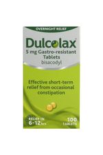 Dulcolax 5mg Tablets – Constipation Relief, Gastro-Resistant - 100 Pack (MAX 1)