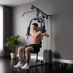 Multifunction Home Gym Machine w/ 45kg Weight Stack for Full Body, Refurbished