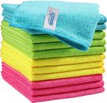 New Microfiber Cleaning Cloth 12 Pack Cleaning Rag Cleaning Towels with 4 Color