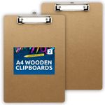 A4 Wooden Clipboard 2–50 Pack Wood Clip Board Writing for Office and School