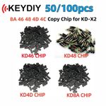 50/100Pcs KEYDIY Car Key Chip KD4C/4D KD48 KD46 4C 4D 46 48 8A KD8A Copy Transpo