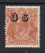 M2986 Australia 1932 SGO132 - 5d orange brown, Multi Crown C of A (Type W15)