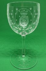 Prince Arthur Wine Glass Antique Duke of Connaught Royal Star Lion Engraved