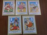 Seaside Pictorial Postcards 1994. 5 card set. First day issue with stamps