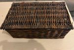 Vintage Wicker Hamper Basket – 40 × 25 × 16 cm