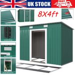 8 x 4ft Garden Storage Shed with Double Sliding Door Outdoor WITH FREE BASE