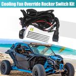 Radiator Fan Connector Switch Kit with Relay LED Rocker Set for Polaris RZR