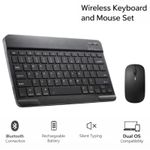 2.4GHz Wireless & Bluetooth Slim Keyboard &Mouse UK USB Dongle For PC Laptop