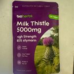 bioherbs Milk Thistle 5000mg 80% Silymarin Vegan Tablets 90 Count