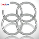 4-Pack of 15' Chrome Steel 1 1/2' Deep Wheel Rings
