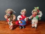Vintage Peter Figuren Hedgehog Figures Set of 3 Handmade Austria Hedgehogs