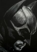 Original Batman Art Pencil & Charcoal Drawing A3 (Not A Print)