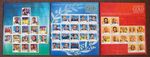 AUSTRALIAN OLYMPIC GOLD MEDALLISTS-2000 -2004-2008  3 STAMP SHEETLETS