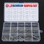 150pcs 15 Kinds 304 Split-Pins Stainless Steel Split-Cotter Pins Assortment uk