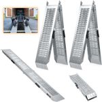 2 x Ramps Steel Folding Pair 1.8 Metre 400KG Trailer Motorbike Ride On Mower