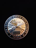 SAN FRANCISCO POLICE DEPARTMENT SNIPER SPEC 56 PLATE FINISH CHALLENGE COIN 