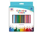 25 Colouring Pencils Set Kids Children Sketching Drawing School Stationery Gift