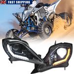 Pair LED Headlights for Yamaha ATV Raptor 700 YFZ 450R 2010-2019 2020 2021 2022