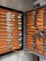 GFT LBL EP Silver Plated Vintage Italian Cutlery Set with Case 51 Pieces