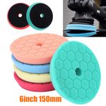 5pcs 6 Inch 150mm Hex-Logic Buffing Polishing Foam Pads Car For RO/DA Polisher