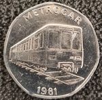 20 Pence - National Transport Token Metrocar 1981 🇬🇧 UK Public transport Token