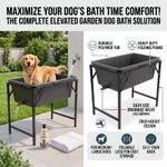 Elevated Dog Bathtub Stationary Folding Metal Stand Pet Grooming Washing Station