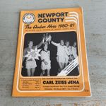 1981 NEWPORT COUNTY V CARL ZEISS JENA EUROPEAN CUP WINNERS CUP ECWC 3RD ROUND VG