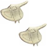 2 x Equestrian Saddle Handcrafted From English Pewter Pin Badges-PAG