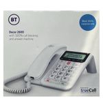 BT Decor 2600 Corded Phone with Answer Machine Caller Display Call Blocking