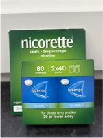 10x80Nicorette Cools 2mg Lozenges Icy Mint Exp 2027