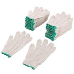 12 Pairs Factory Industry Protective Elastic Cuff Knitted Cotton Work Gloves