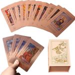Rose Gold Tarot Cards Set Beginner's Tarot Cards with Meanings Guide Manual