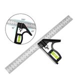 300mm Adjustable Engineers Combination Try Square Set 12” Right Angle Guide