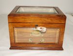 An Unusual Turn of the Century Antique Walnut Table Cabinet.