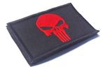 Black/Red Skull Official VELCRO® 8x5cm approx Genuine Badge Military Airsoft